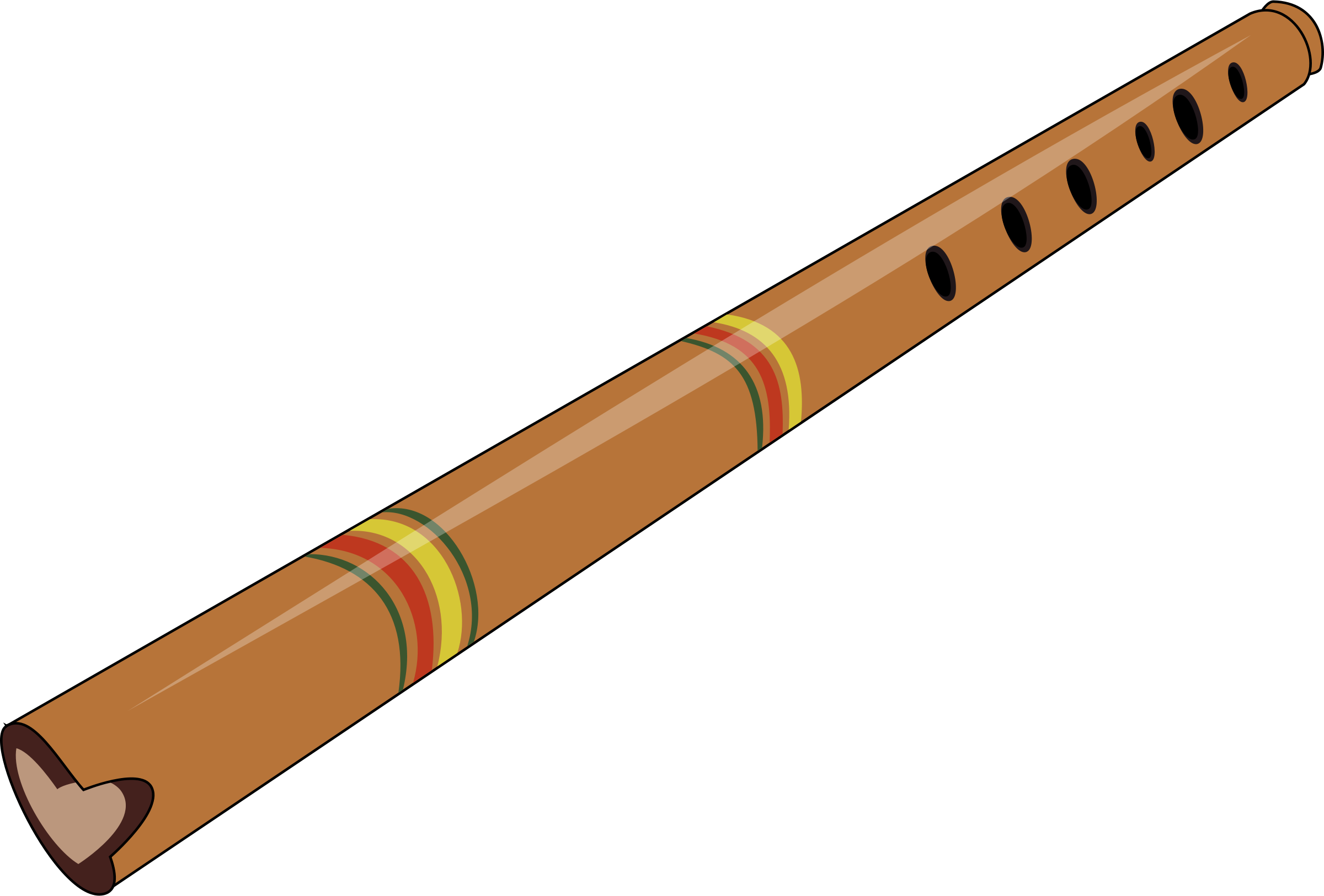 Instrument Clipart Bansuri - Flute Clipart (2400x1626)