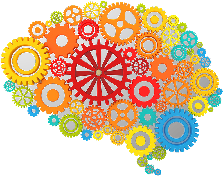 Brain Gear Human Head Clip Art - Brain Gear Human Head Clip Art (800x632)