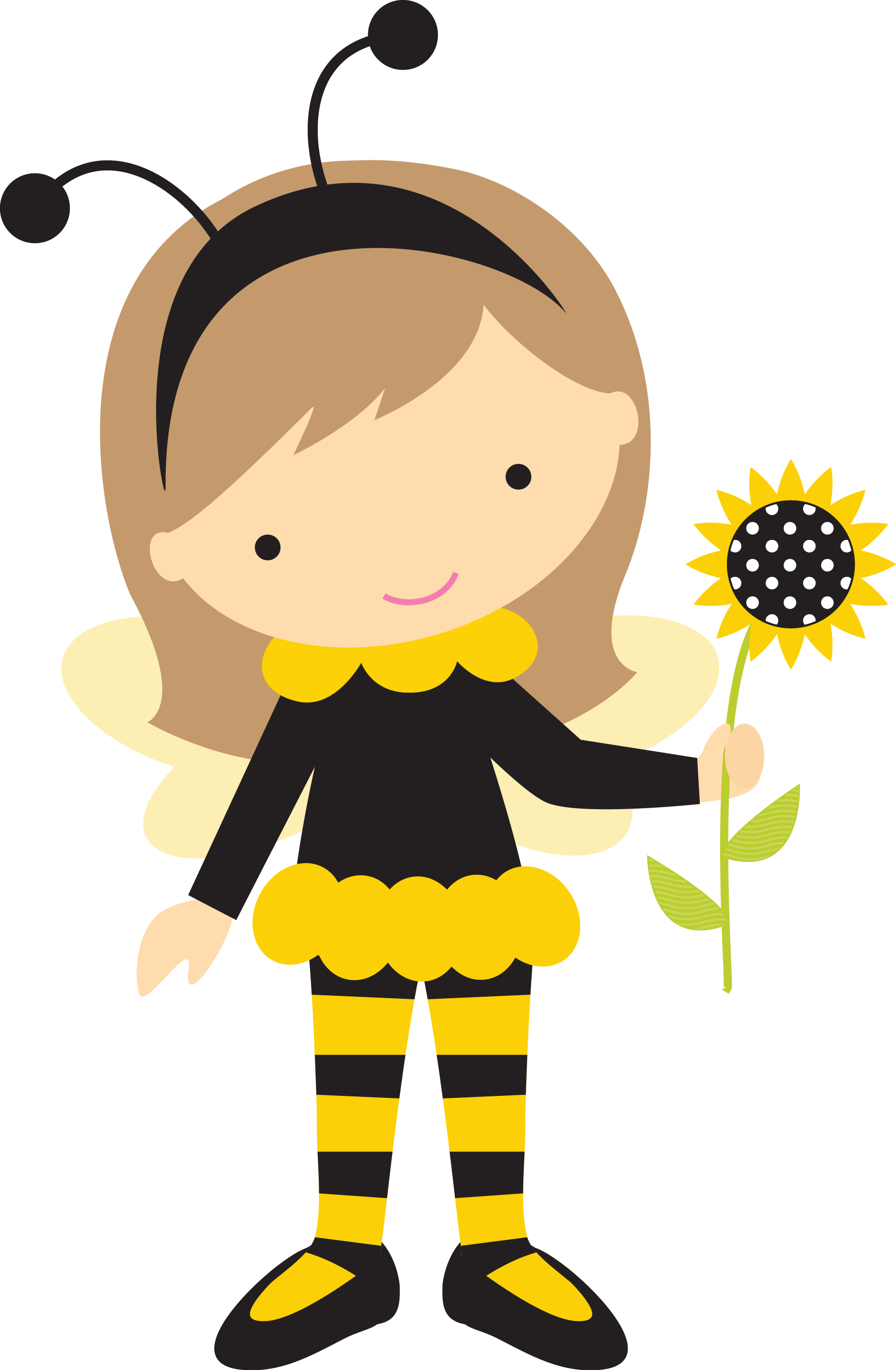 2 Borboletas & Joaninhas - Bumble Bee Costume Clipart (1844x2819)