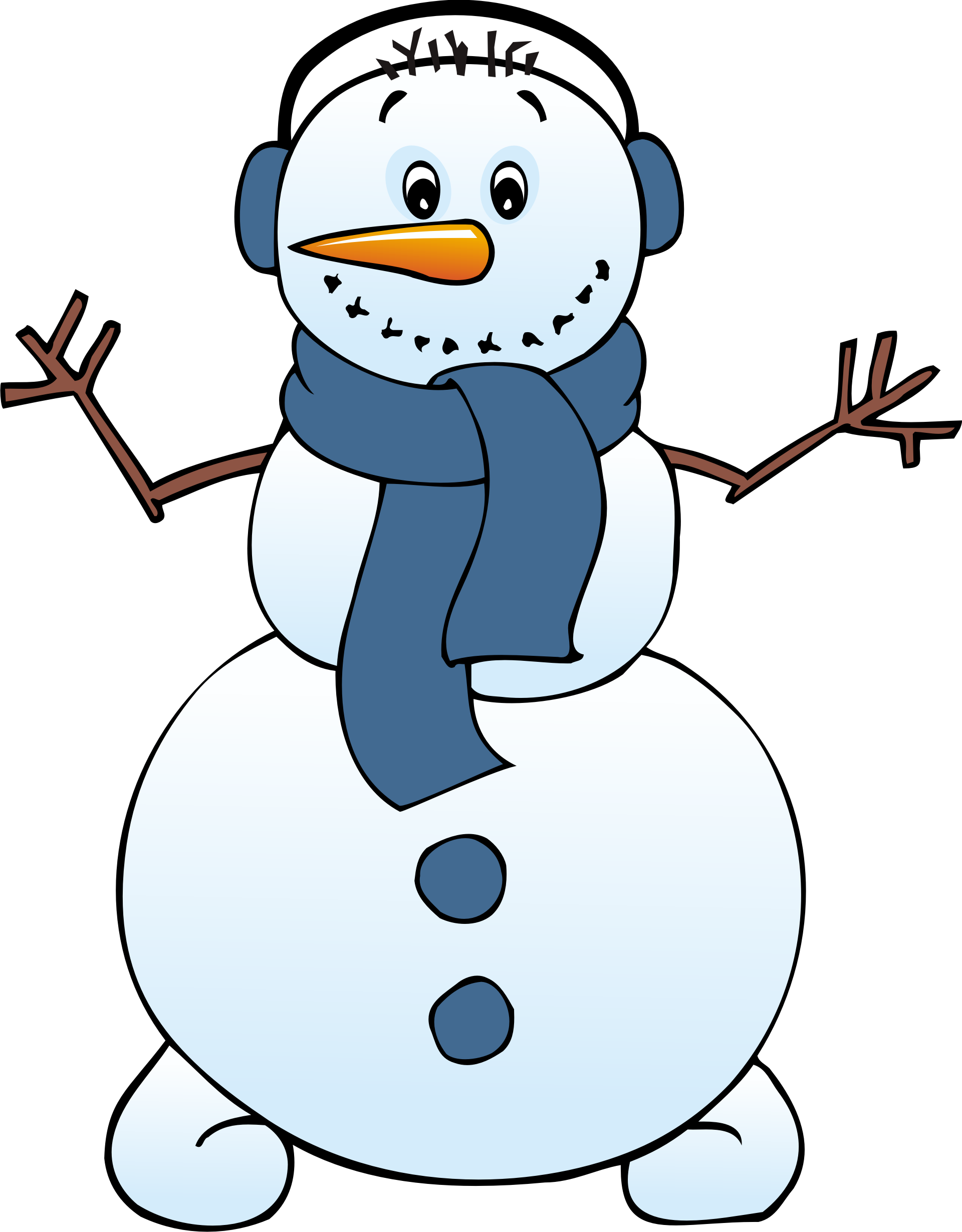 Snowman - Snowman Free Clip Art (1920x2459)