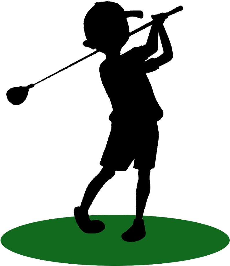 See Here Golf Clip Art Free Downloads - Kid Golfer Silhouette (1500x1500)