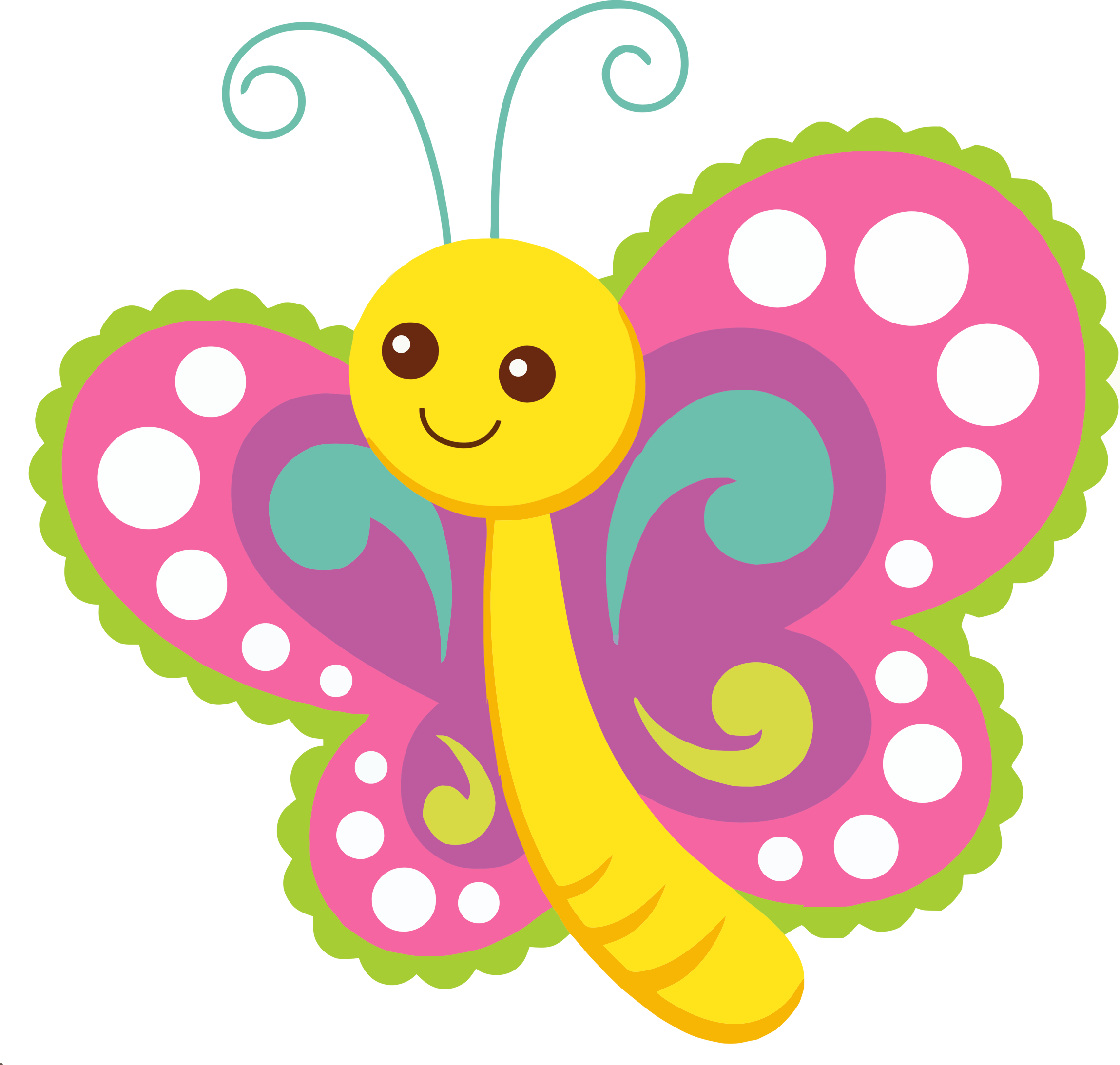 Bird Clipart Image - Cute Butterfly Clipart (2298x2186)