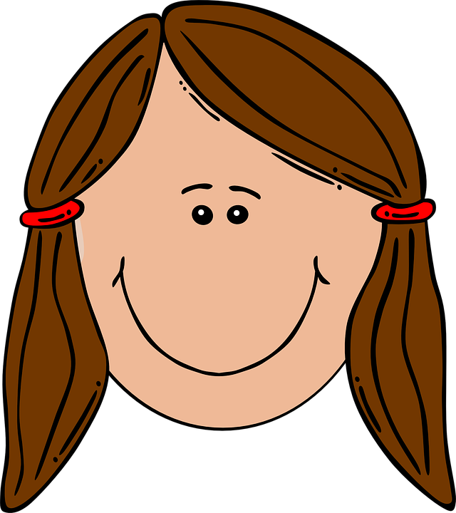 Girl Head Clipart - Sad Girl Face Cartoon (640x720)