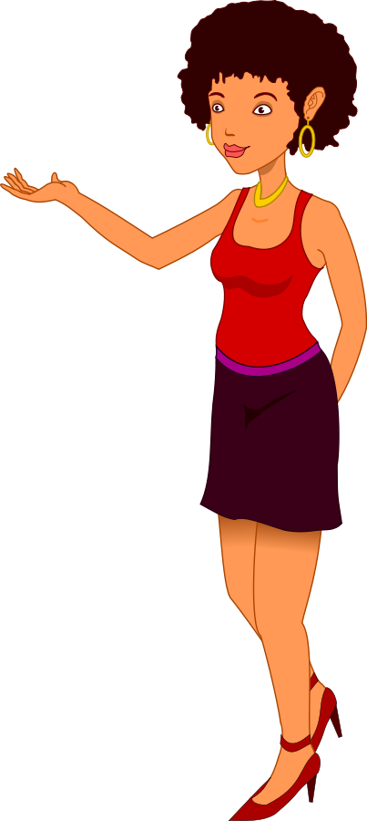 Woman Standing Clipart (403x900)