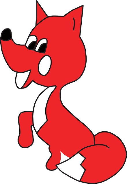 Animal, Red, Clever, Smart, Intelligent, Cute - รูป การ์ตูน รูป สัตว์ สี แดง (500x727)