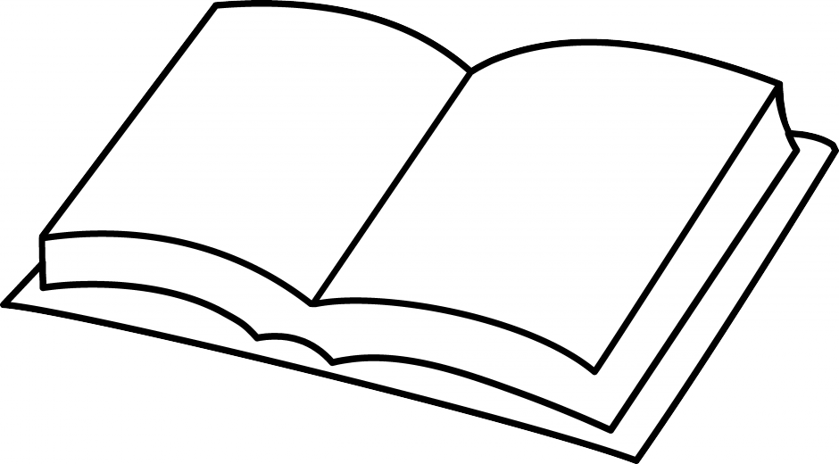 Hd Overview Open Book Clip Art - Book Lineart (940x520)