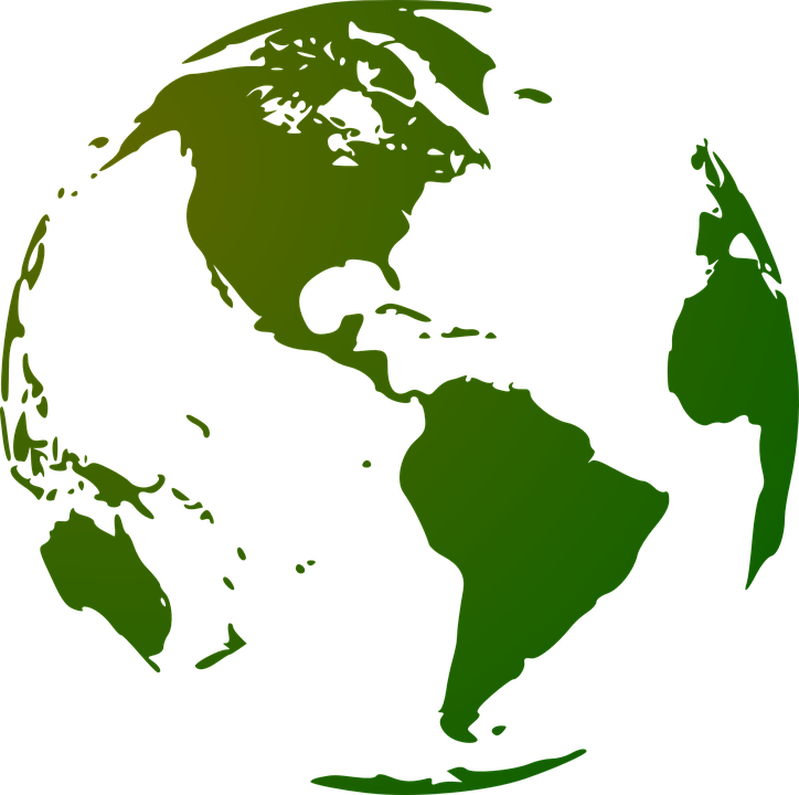 Globe Earth Continents Planet Blue Planet World - North And South America Map (724x720)