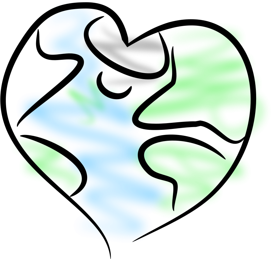 Earth Coloring Pages - Flow Of Love Round Ornament (900x859)