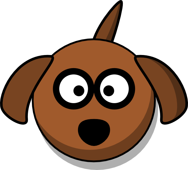 Cute Dog Head Clipart (600x544)