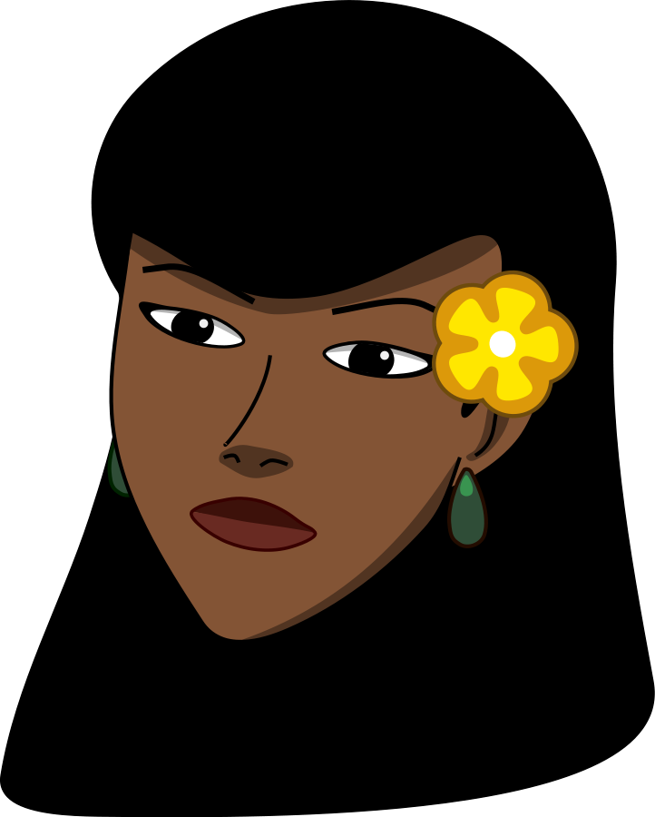 Black Woman Head Clipart - Black Girl Head Clipart (722x900)