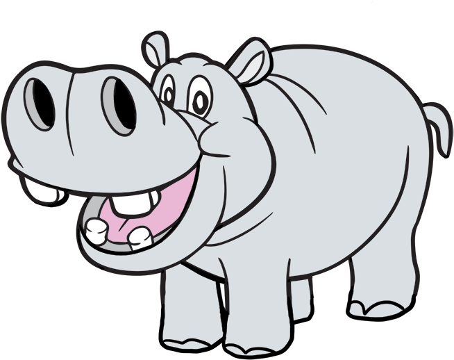 Hippo Head Clipart This Mfcooj Clipart - Hippo Coloring (700x555)