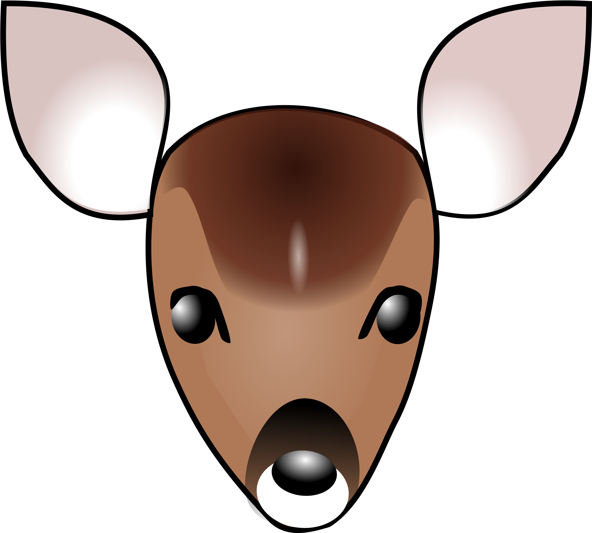 Cartoon Deer Head (828x750)