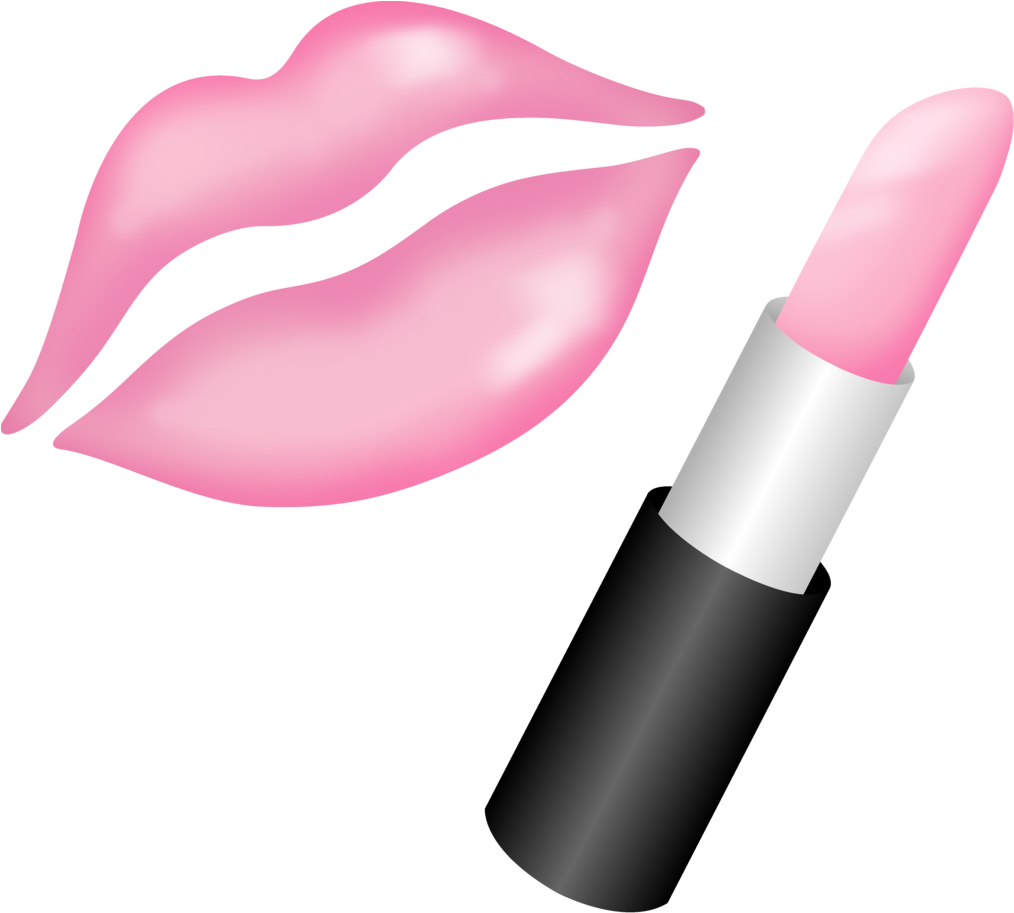 Kissing Lips With Pink Lipstick By R-bleiy - Lipstick Clipart (1024x920)