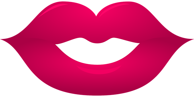 Kiss Mouth Images - Lip Cut Out Template (680x340)