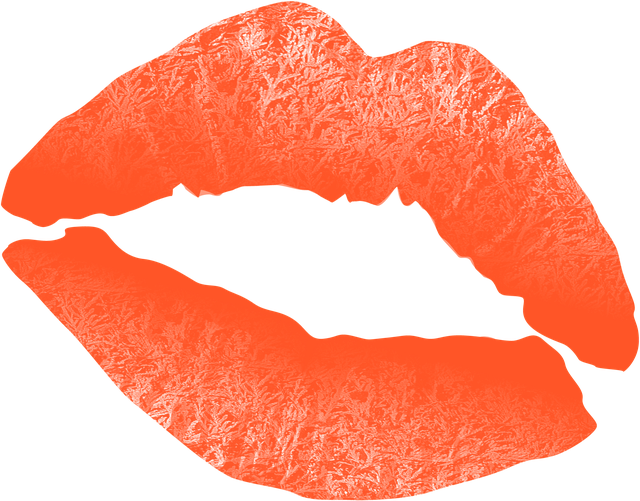 Adult Content Safesearch Kiss Mouth Lips Text Hugs - Orange Lips Png (640x501)