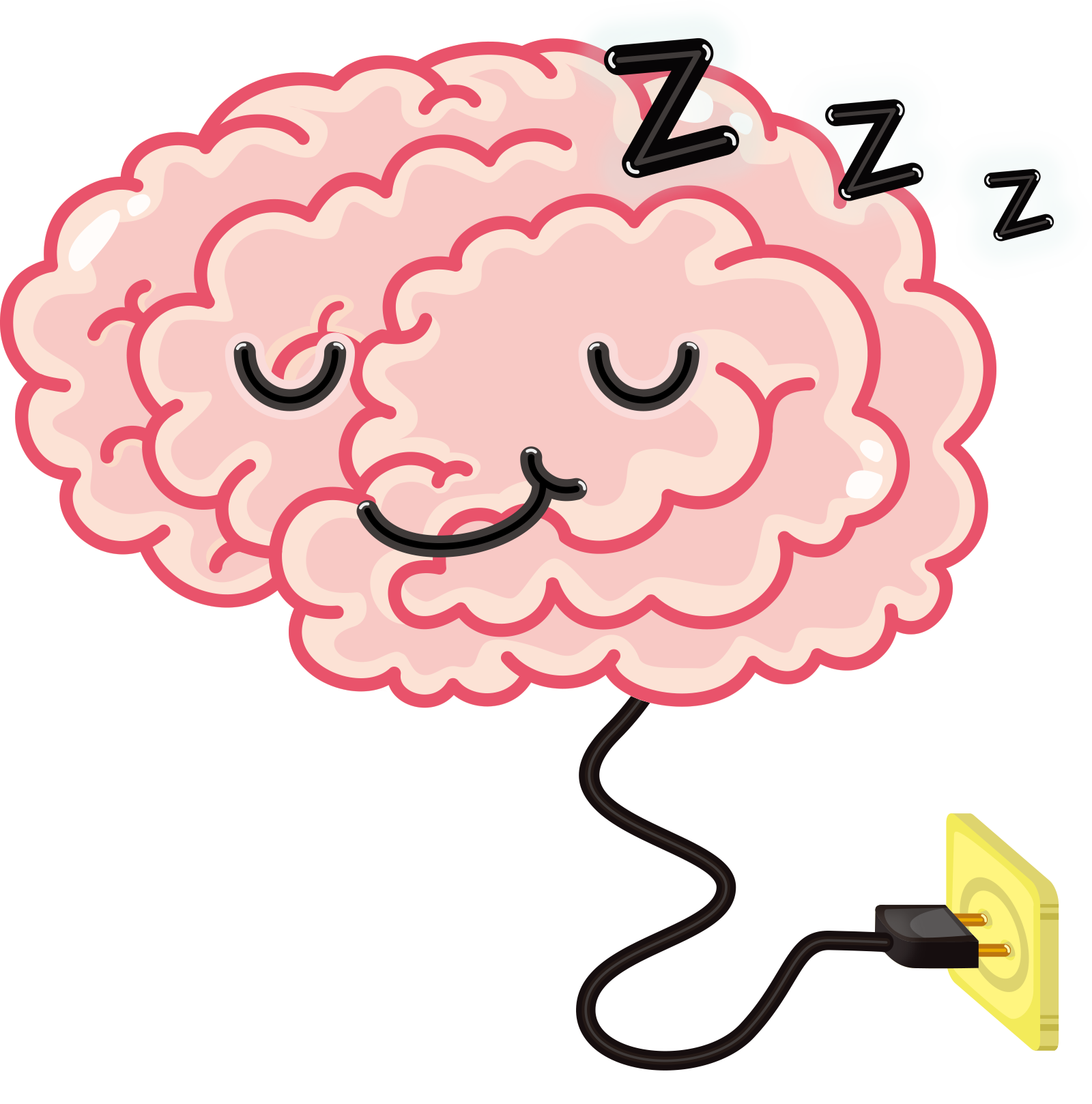 Brain Cartoon Sleep Clip Art - Brain Cartoon Sleep Clip Art (1600x1618)