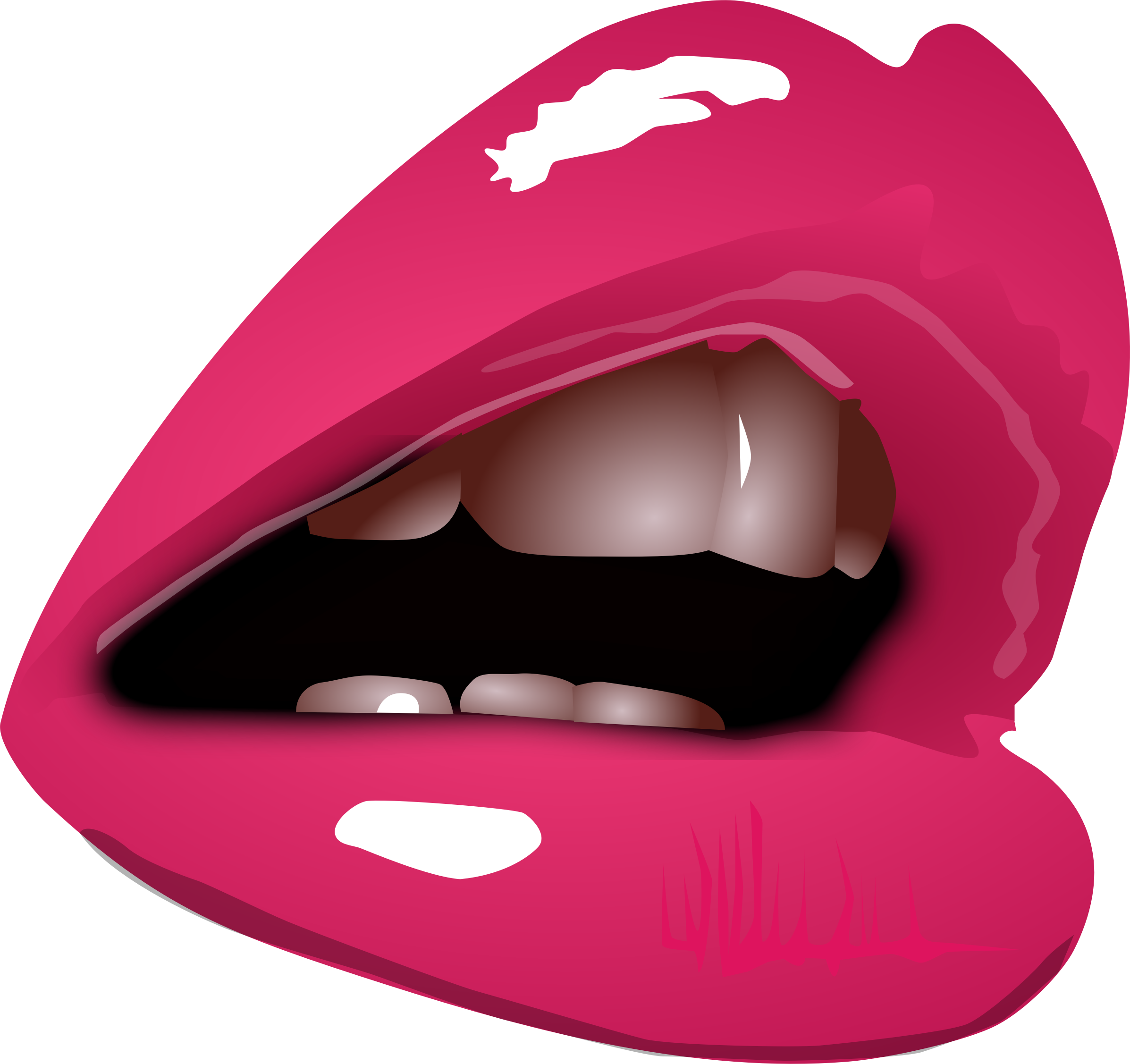 Clip Art Tags - Lips Talking Png (2394x2254)