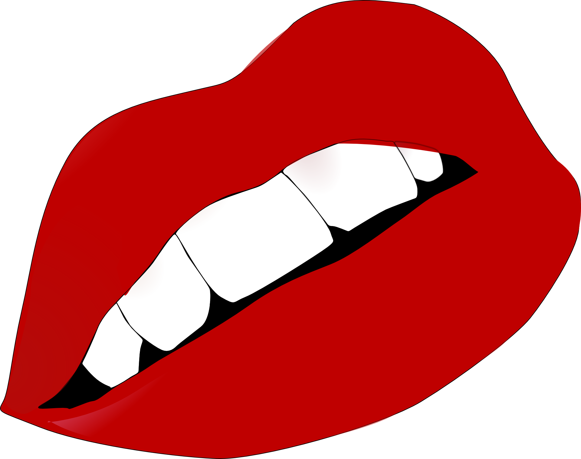Lips Clipart Coloring Page - Free Lip Clip Art (1920x1517)