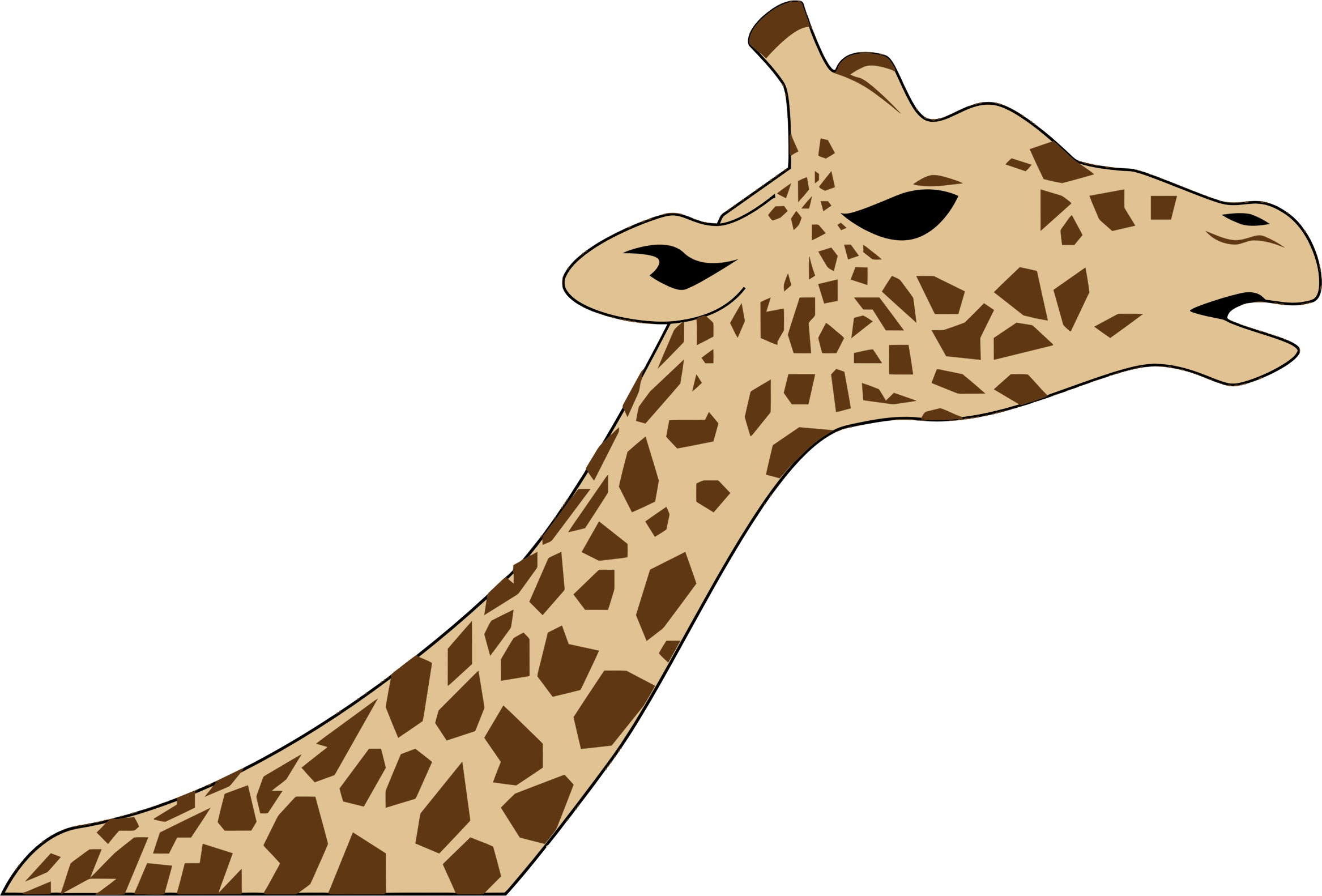 Big Image - Giraffe Clipart (2334x1582)