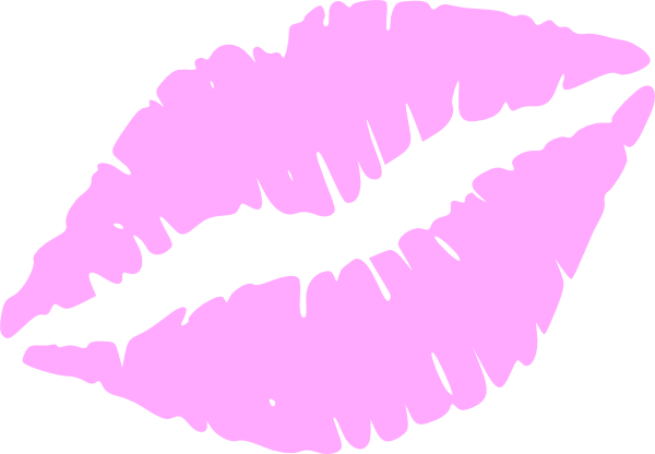 Hot Pink Lips Clipart (600x416)