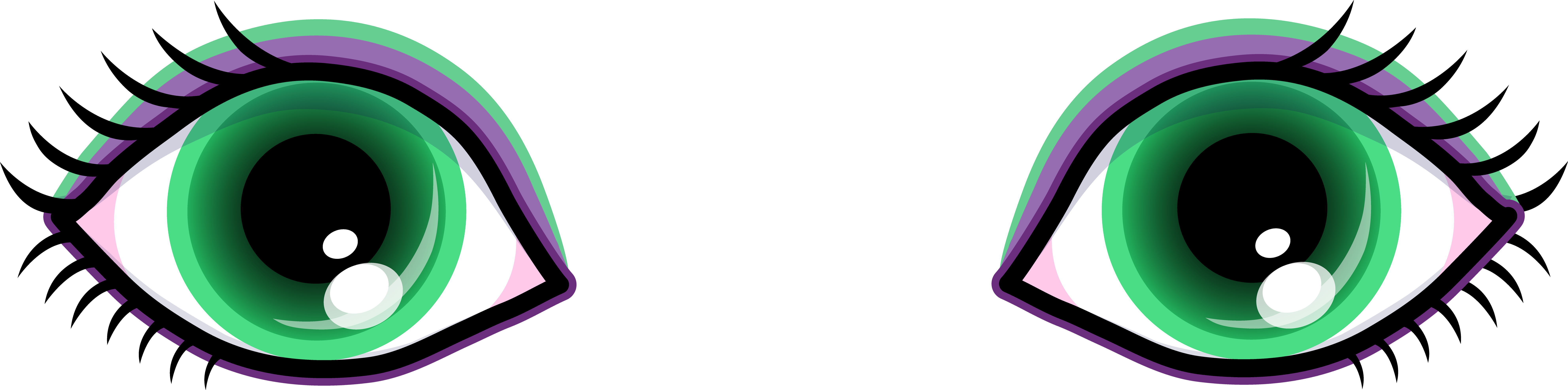 Green Eye Clipart - External Character Traits (7935x1977)