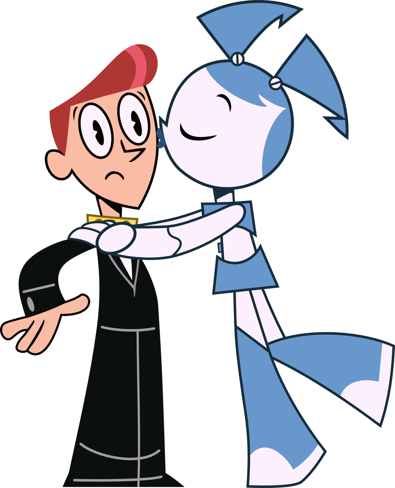 Parting Kiss By Frankrt - My Life As A Teenage Robot Kiss - (1600x1978) Png...