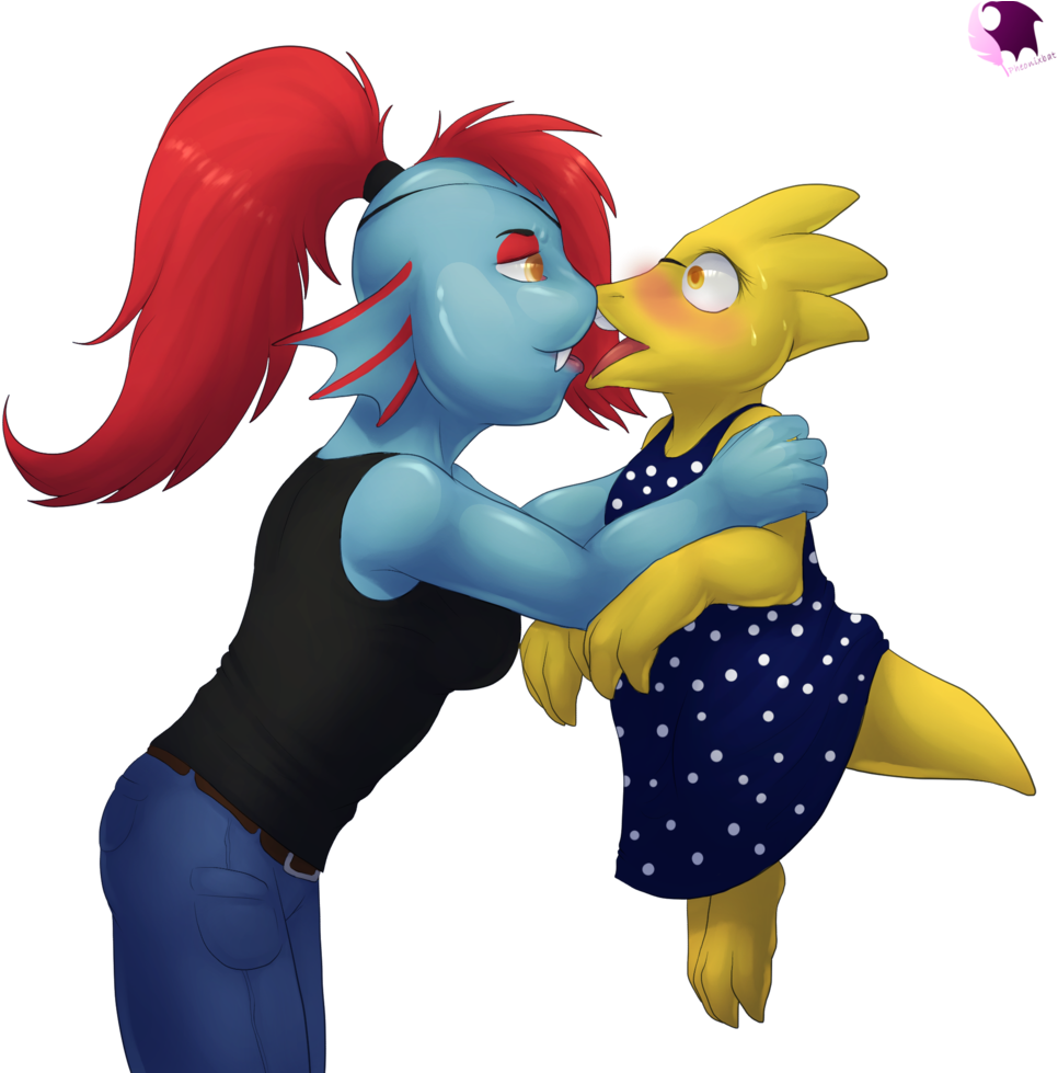 Pucker Up For Fish Lips By Phoenixbat - Cartoon (1024x978)