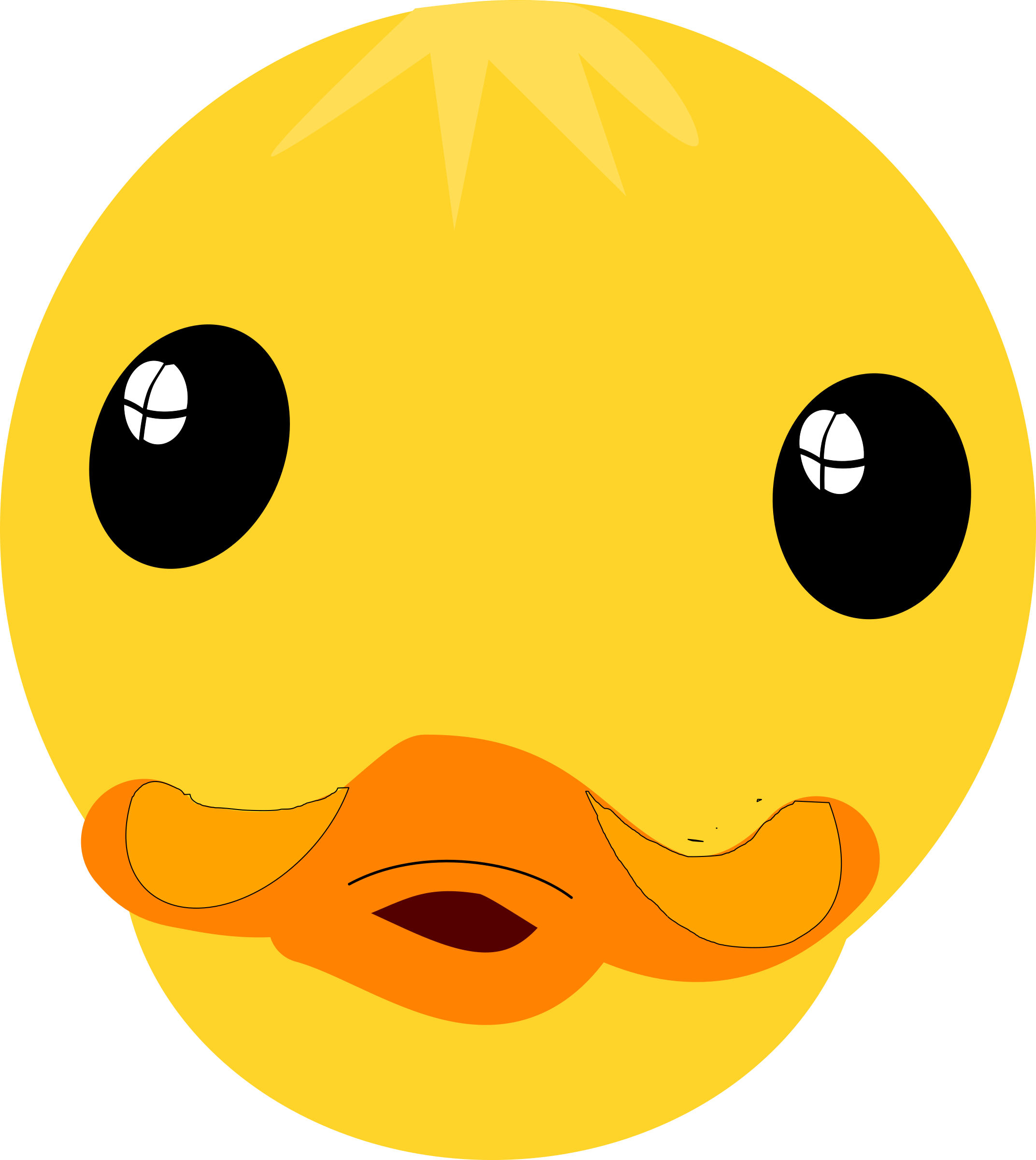 Clipart - - Duck Face Clipart (2144x2400)