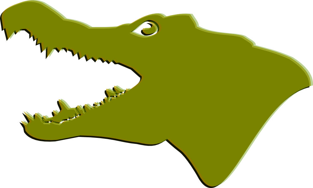 Images Of An Alligator - Crocodile Head Clip Art (1000x600)