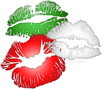 Italian Kissing Lips - Kiss Me I M Irish Lips (400x400)