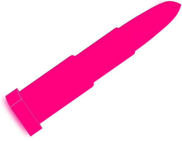 Pinker Lipstick Clip Art At Clker Vector - Pink Knife Vector (600x473)