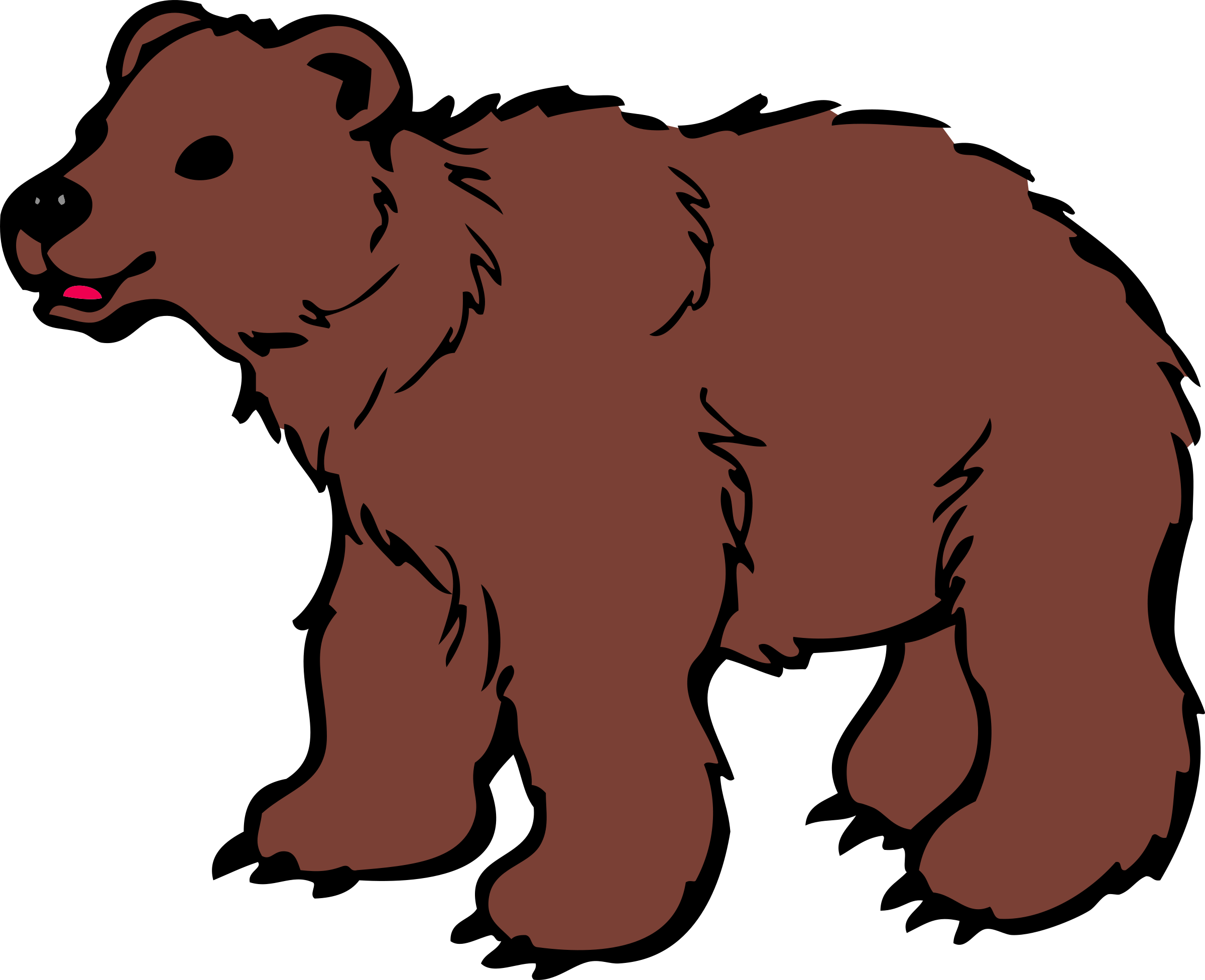 Grizzly Bear Clipart Big Animal - Bear Clipart (2400x1951)