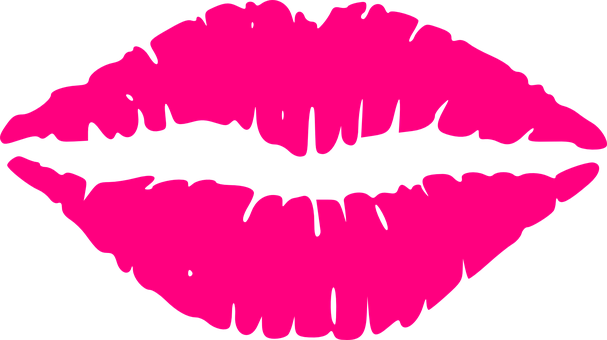 Lips Kiss Hot Pink Mouth Love Allurance Al - Lips Clip Art (607x340)