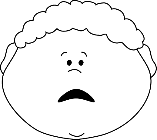 Black And White Scared Boy - Cartoon Black And White Happy (518x462)