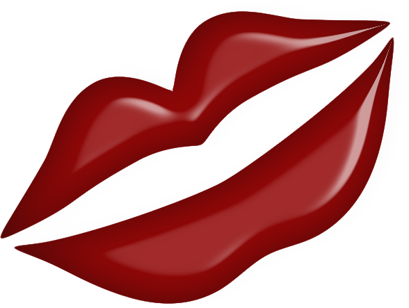 Lipstick Kiss Clip Art - Lips Clipart (588x443)