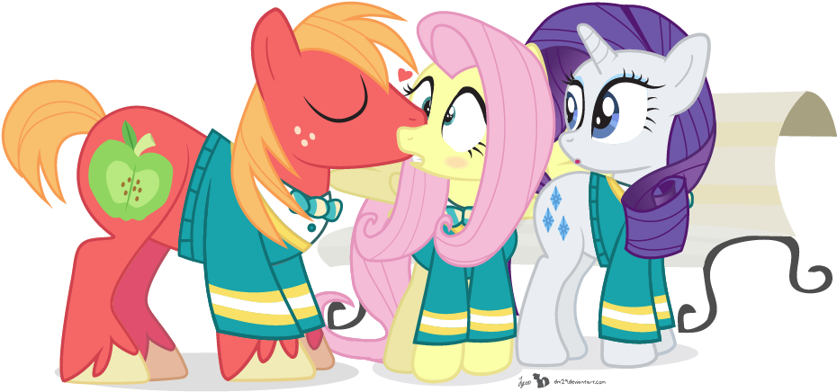 I've Got The Lovin' In Me [ - Rarity And Fluttershy Kiss (940x470)