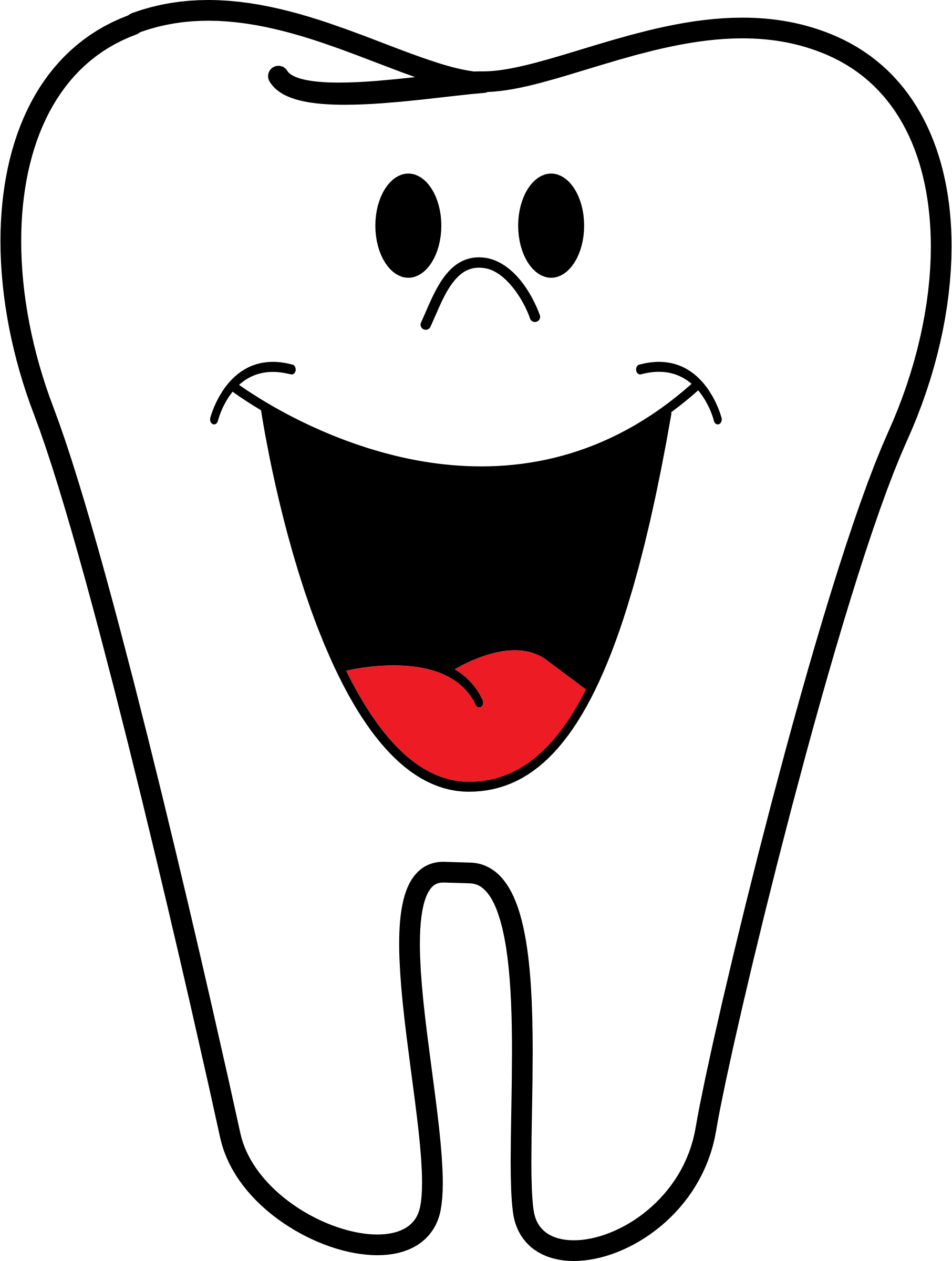Clipart Of Teeth - Happy Tooth (1812x2400)