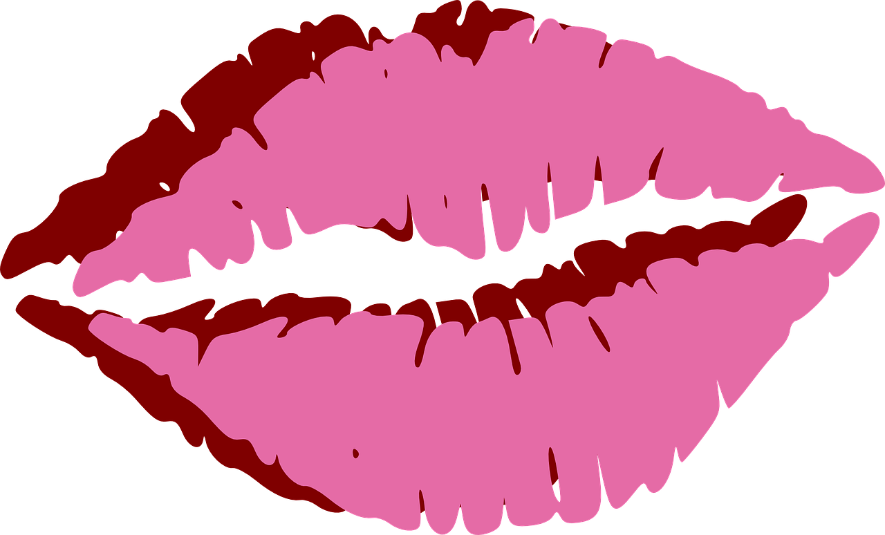 Mouth Lips Kiss Print Lipstick Pink Maroon - Lips Clip Art (1280x774)