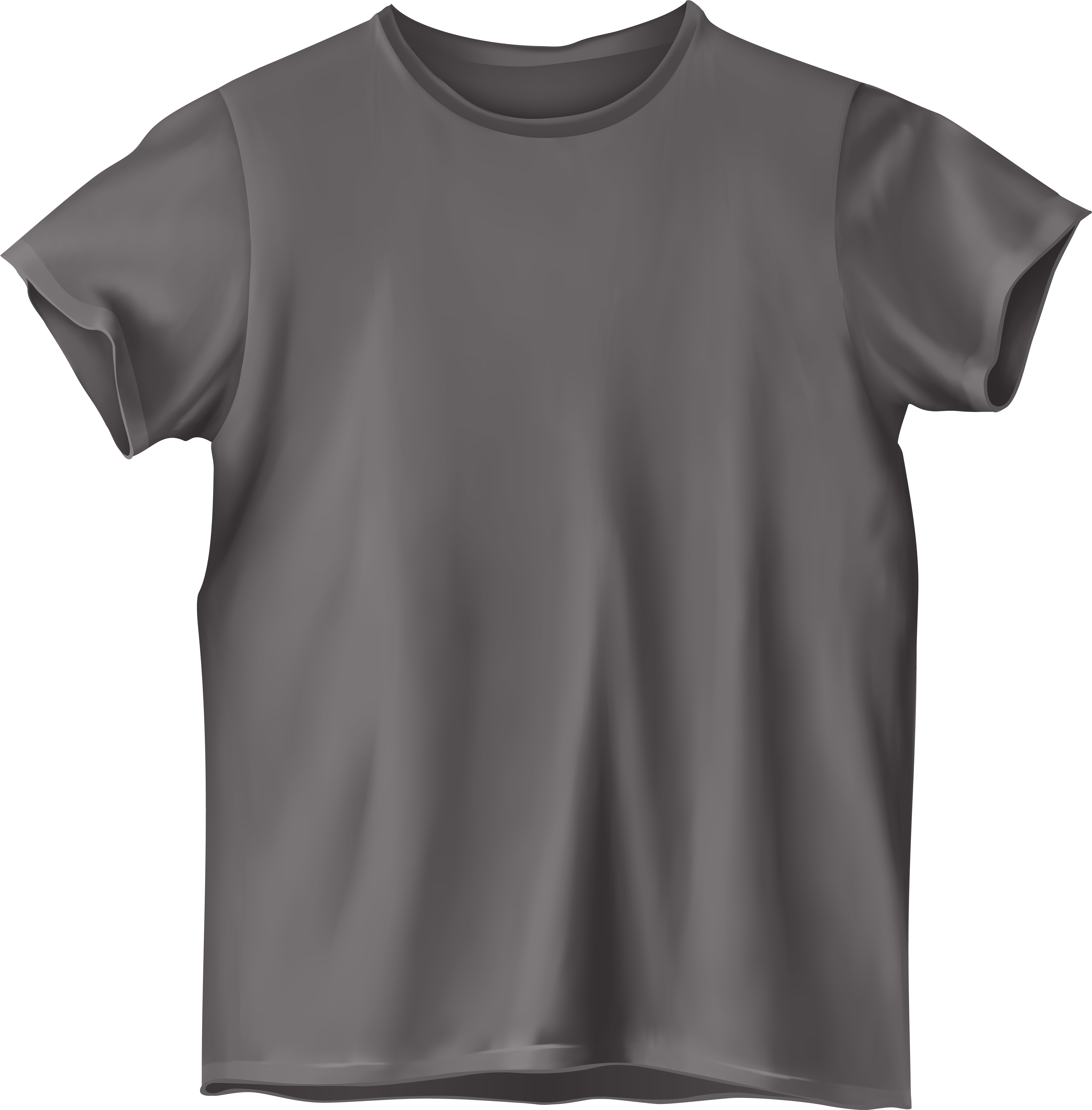 Grey T Shirt Png Clip Art - T Shirt Top View Png (5902x6000)
