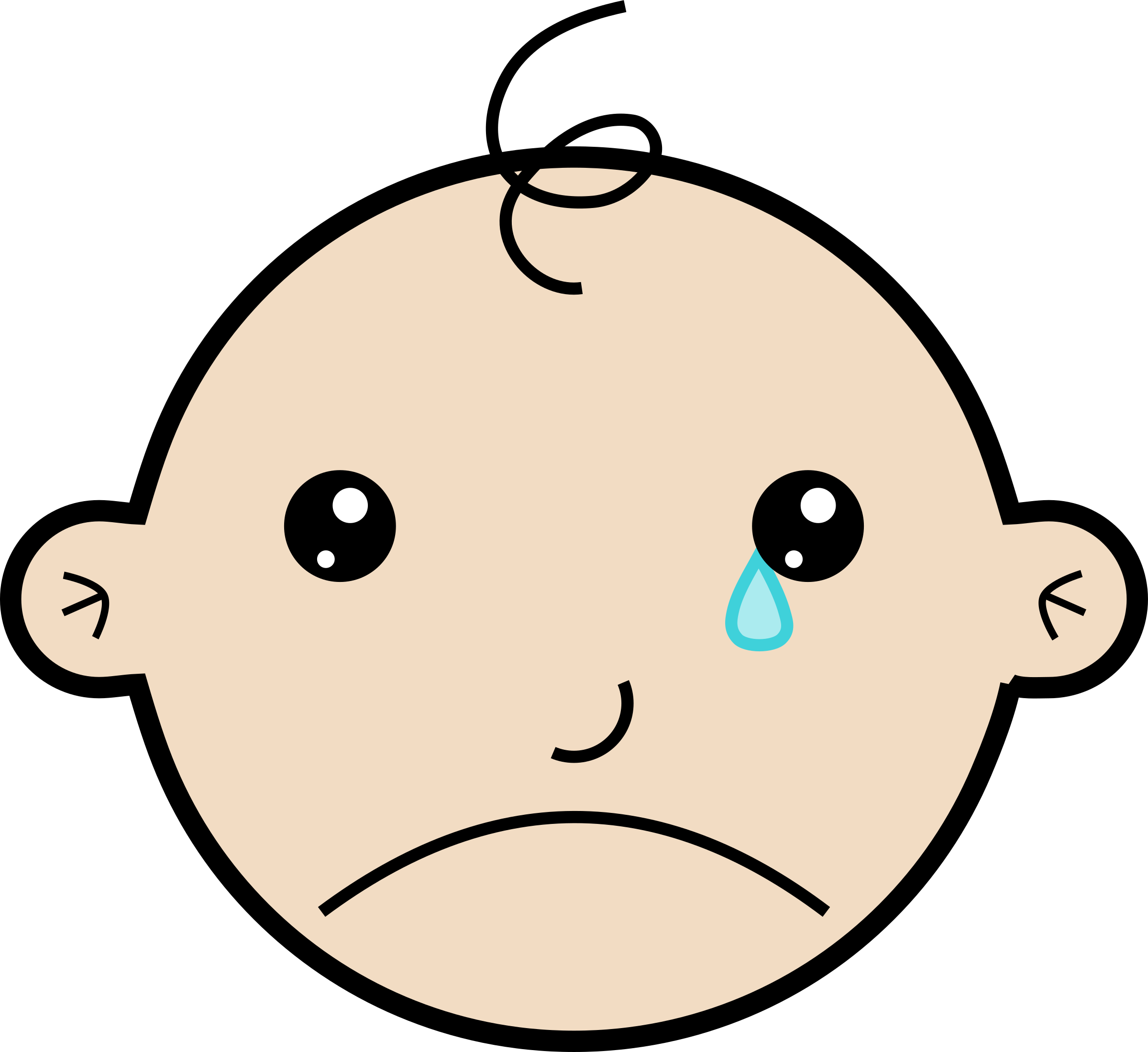 Tear Clipart - Clip Art Of Tear (2400x2200)