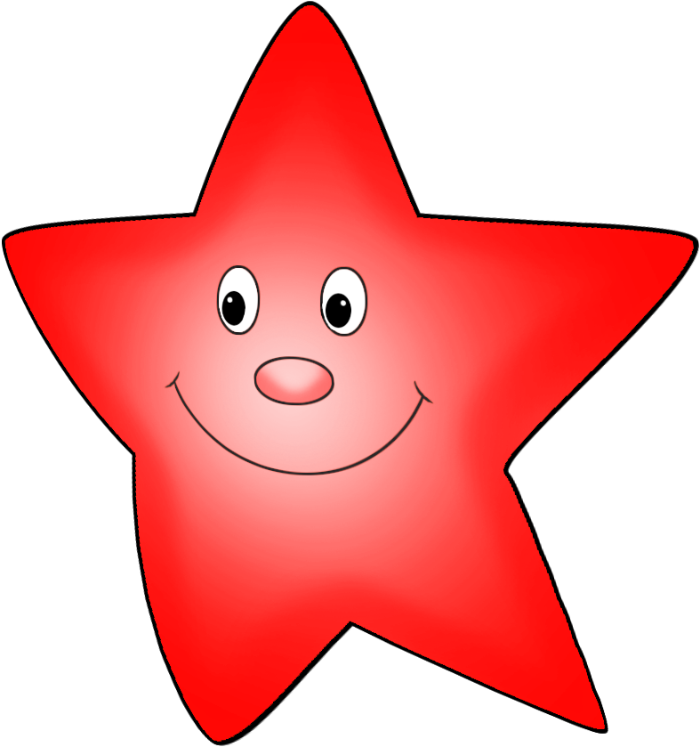 Star Black And White Clip Art Images Free Download - Red Cute Star Clipart (893x983)