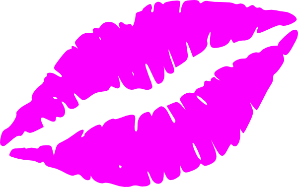 Lip Print Clip Art (600x377)