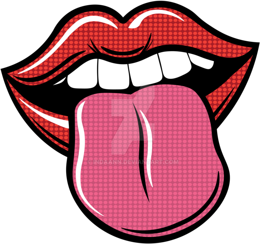 Pop Art Lips By Indaann - Pop Art Lips Png (915x873)