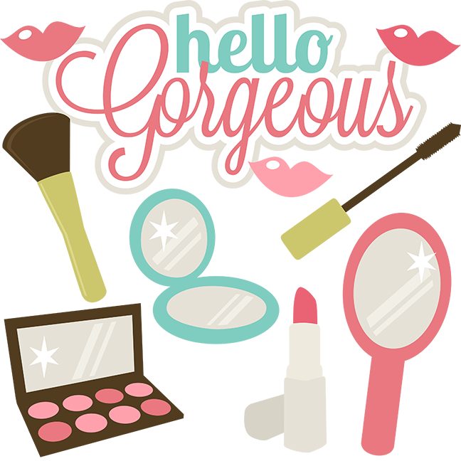 Hello Gorgeous Svg Files For Scrapbooks Make Svg Files - Girly Makeup Clip Art (648x648)