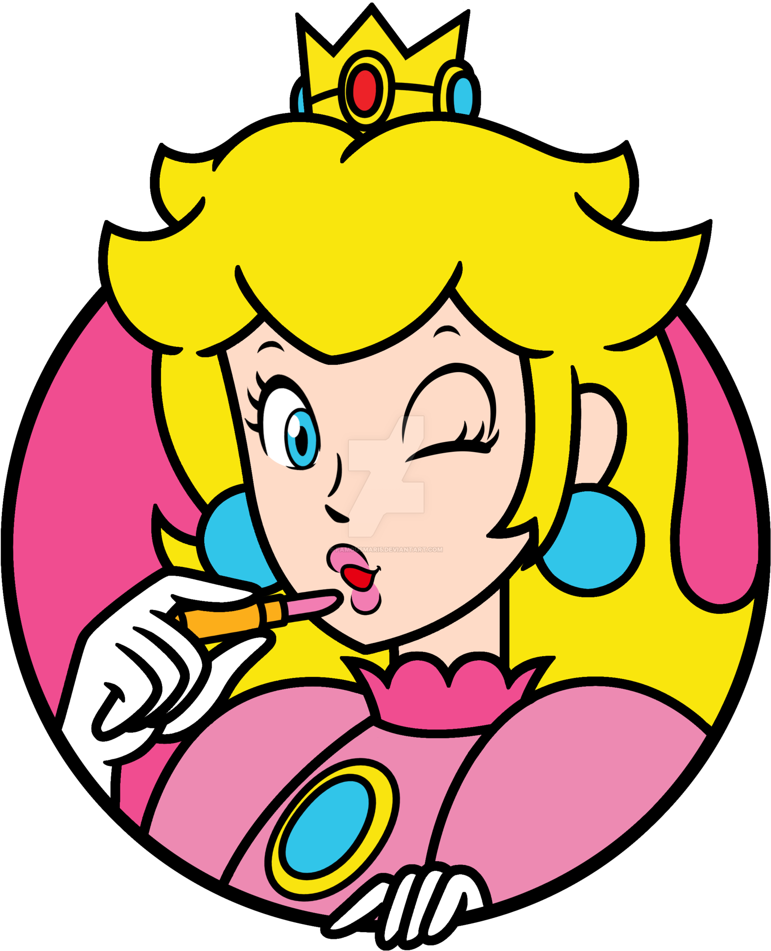 Peach Lipstick Icon By Famousmari5 Peach Lipstick Icon - Princess Peach (1600x1971)
