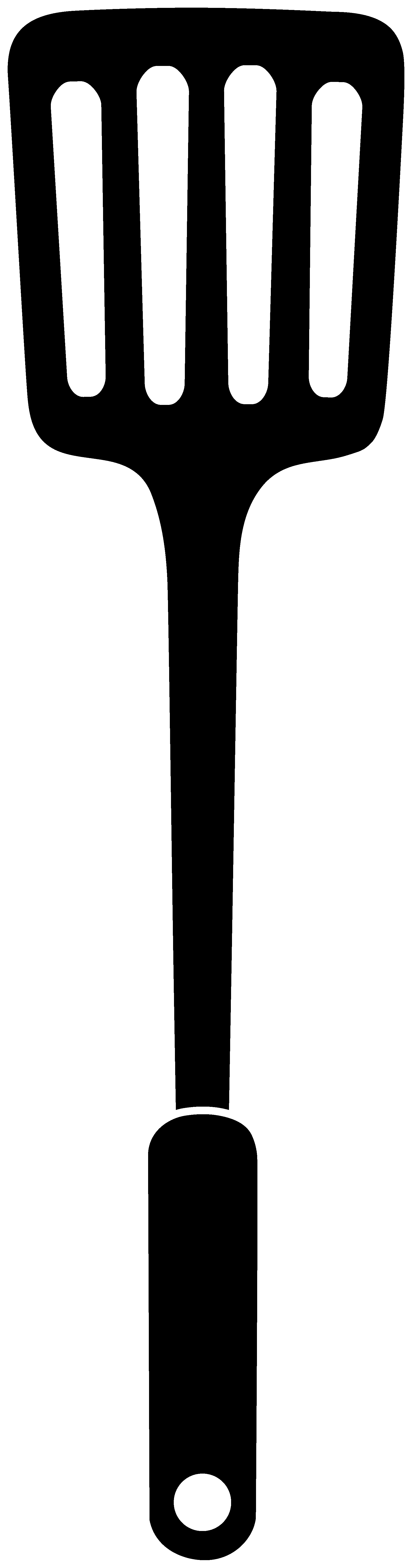 Pictures Of Spatulas - Spatula Clipart Black And White (1783x6777)