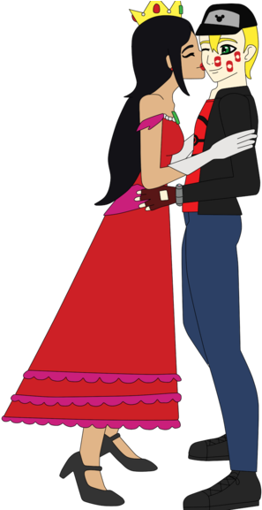 Xxsparksflyxx 6 4 Scarlett Kissing Trace By Reinetier-guenhwyvar - Drawing (1024x576)