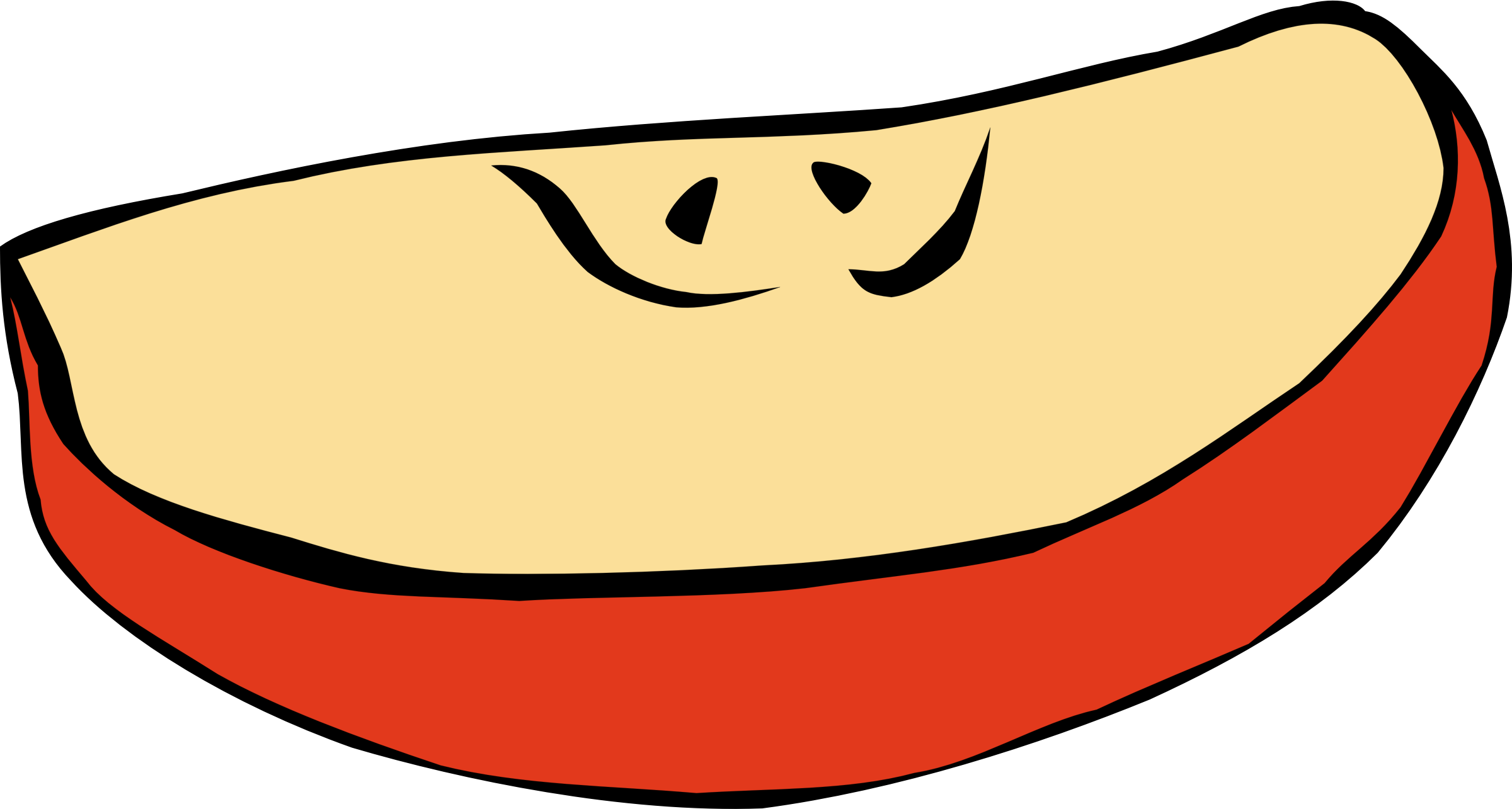 Fast Food Picture - Clip Art Apple Slice (2400x1285)