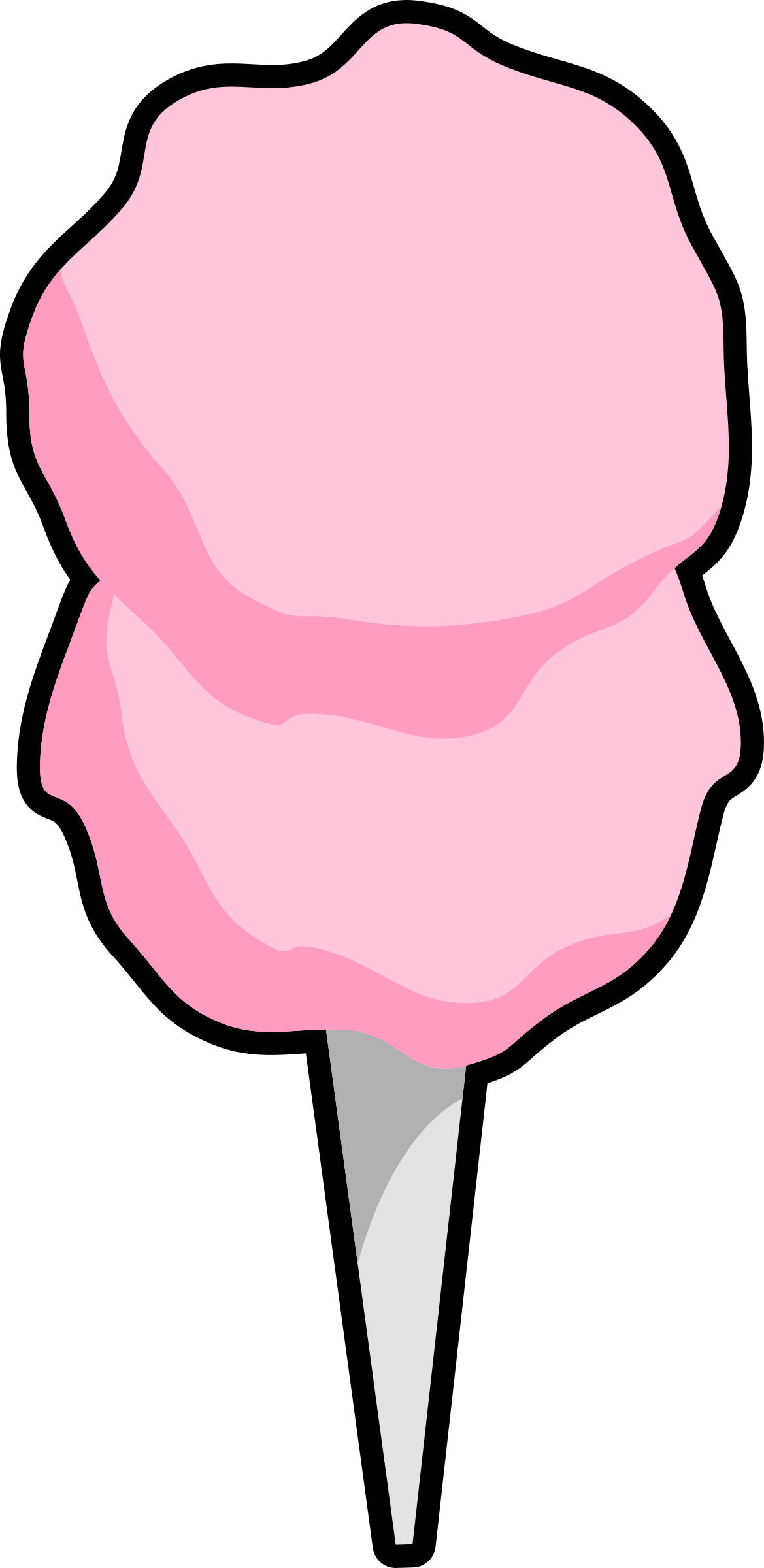 Cotton Candy Ice Cream Cake Clip Art - Cotton Candy Clip Art (1169x2400)
