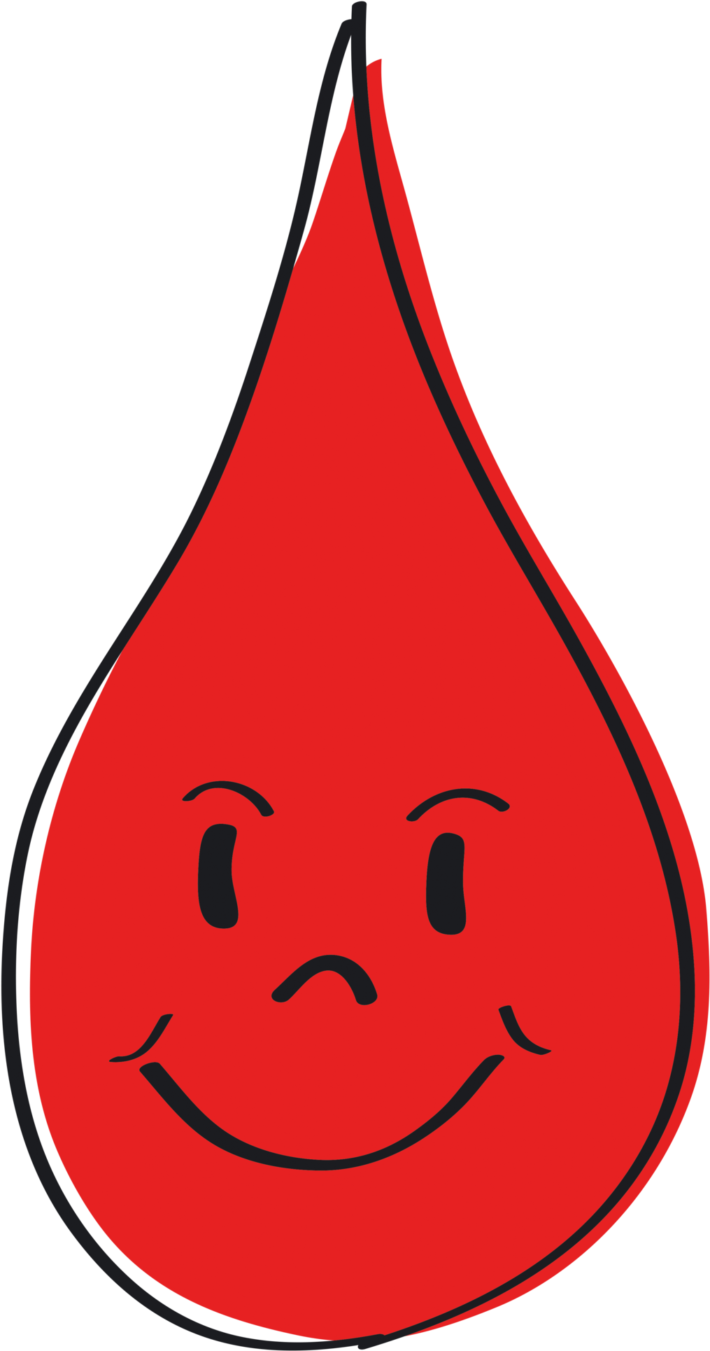 Blood Clipart - Drop Of Blood Smile (1024x1939)